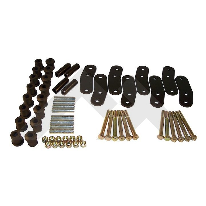 Heavy-Duty Greasable Front and Rear Lift Shackle Kit fits Jeep Wrangler YJ