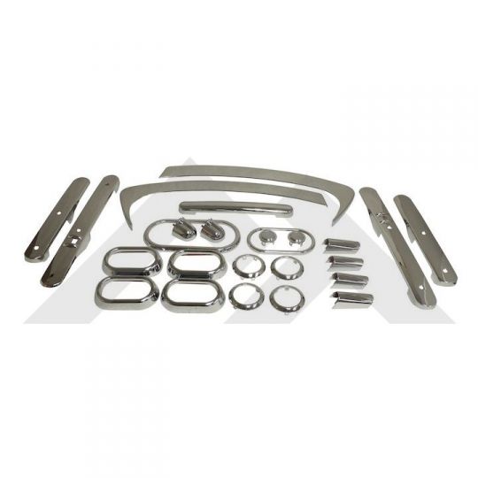 Complete Interior Trim Kit (4-Door; Chrome): RT Off-Road