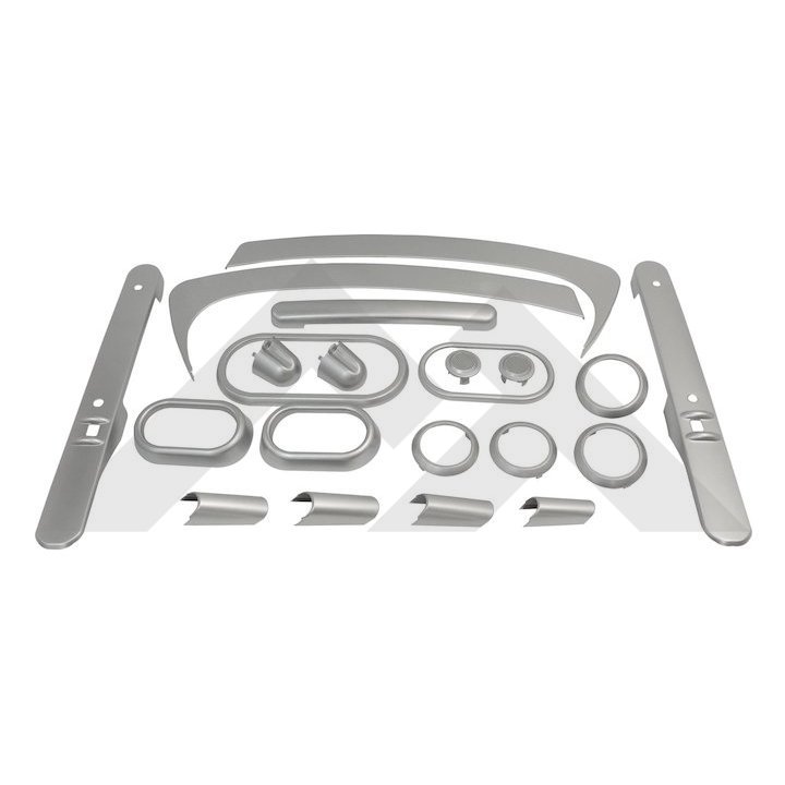 Complete Interior Trim Kit (2-Door; Brushed Silver): RT Off-Road