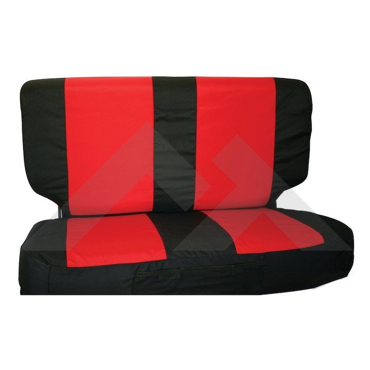 Seat Cover Set Rear Black Red Rt Off Road - 1995 Jeep Wrangler Rear Seat Cover